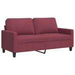 vidaXL Canapé à 2 places Rouge bordeaux 140 cm Tissu