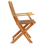 vidaXL Chaises de jardin lot de 2 gris bois d'acacia et polypropylène