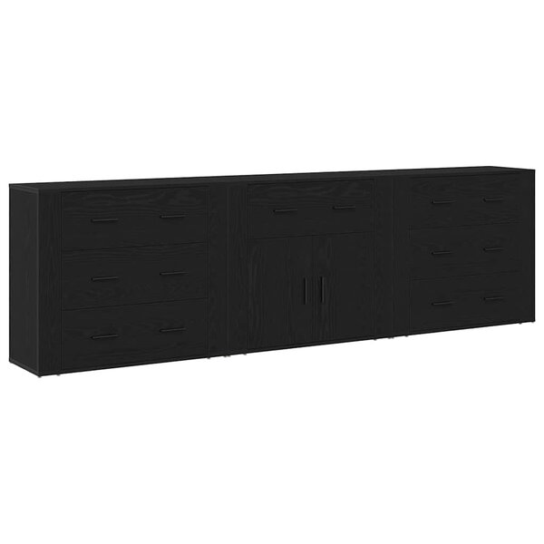 vidaXL Meuble de rangement avec tiroir Chêne noir 240 x 33 x 70 cm
