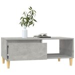 vidaXL Table basse Gris béton 90x50x36 5 cm Bois d'ingénierie