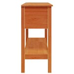 vidaXL Table console Cire marron 100 x 35 x 75 cm Pin massif