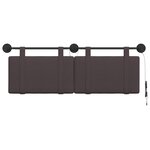vidaXL Tête de lit suspendue Marron foncé Tissu