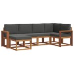 vidaXL Ensemble de canapés d'extérieur 6 Pièces Naturel et Anthracite