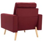 vidaXL Fauteuil Rouge bordeaux Tissu