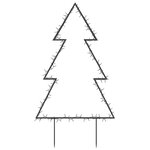 vidaXL Décoration lumineuse arbre de Noël avec piquets 115 LED 90 cm