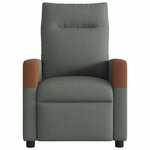 vidaXL Fauteuil inclinable électrique Gris foncé Tissu