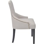 vidaXL Chaises à manger lot de 2 gris crème tissu