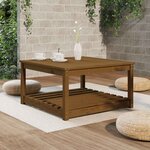 vidaXL Table de jardin marron miel 82 5x82 5x45 cm bois massif de pin