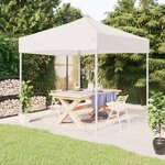 vidaXL Tente de réception pliable Blanc 3x3 m
