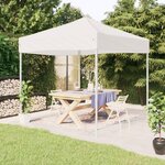 vidaXL Tente de réception pliable Blanc 3x3 m