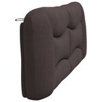 vidaXL Coussin de tête de lit Hvar marron foncé 200 cm tissu