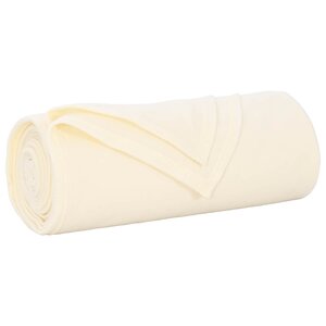 vidaXL Jeté Crème 270 x 240 cm Toison