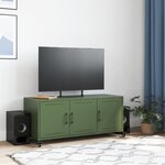 vidaXL Meuble TV vert olive 100 5x39x43 5 cm acier