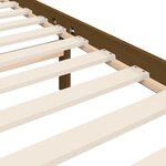 vidaXL Cadre de lit sans matelas marron miel 200x200cm bois pin massif