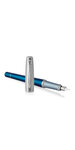 PARKER Urban Premium - Stylo-plume, bleu profond, attributs chromés, plume moyenne, en écrin