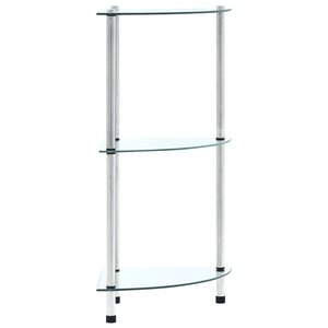 vidaXL Étagère 3 niveaux Transparent 30x30x67 cm Verre trempé