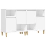 vidaXL Buffets 2 Pièces blanc 60x35x70 cm bois d'ingénierie