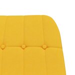 vidaXL Chaise à bascule Jaune moutarde Tissu