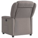 vidaXL Fauteuil inclinable électrique Taupe Tissu