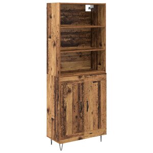 vidaXL Haut Armoire Bois ancien 69 5 x 34 x 180 cm Bois d'ingénierie