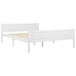 vidaXL Cadre de lit Bois de pin massif Blanc 160x200 cm