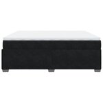 vidaXL Sommier à lattes de lit et matelas Noir 200x200 cm Velours