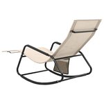 vidaXL Chaise longue acier et textilène crème