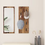 vidaXL Porte-manteau mural Montage mural Bois ancien 30 x 1.5 x 80 cm