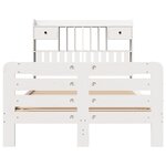 vidaXL Lit bibliothèque sans matelas blanc 135x190 cm bois pin massif