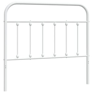vidaXL Tête de lit métal blanc 100 cm