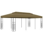 vidaXL Belvédère 6x3x2 7 m Taupe 180 g/m²