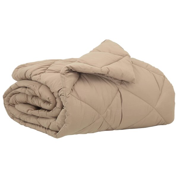 vidaXL Duvet d'été simple Taupe 200 x 140 cm Microfibre