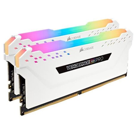 CORSAIR Mémoire PC DDR4 - Vengeance RGB Pro Series 16Go (2x8Go) - 3200 MHz  - CL16 - Blanc (CMW16GX4M2C3200C16W) - La Poste