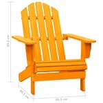 vidaXL Chaise de jardin Adirondack bois de sapin massif orange