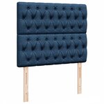 vidaXL Cadre de lit ottoman avec matelas bleu 120x190 cm tissu