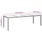 vidaXL Mobilier à dîner de jardin 11Pièces poly rotin et bois solide brun