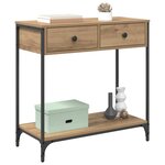 vidaXL Table console avec tiroir Chêne artisanal 75 x 34 5 x 75 cm