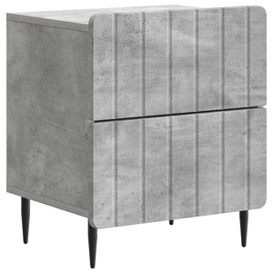 vidaXL Cabinet de chevet avec tiroir Gris béton 43 x 34 5 x 49 5 cm