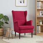 vidaXL Fauteuil Bordeaux Velours