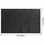vidaXL Film solaire de piscine PE rectangulaire flottant 10x5 m Noir