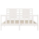 vidaXL Cadre de lit sans matelas blanc bois de pin massif