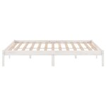 vidaXL Cadre de lit sans matelas blanc bois massif 140x190 cm