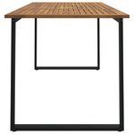 vidaXL Table de jardin et pieds en forme de U 160x80x75 cm bois acacia