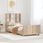 vidaXL Cadre de lit sans matelas 100x200 cm bois massif de pin