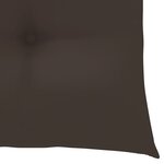 vidaXL Chaises de jardin et coussins taupe lot de 2 Bois teck massif