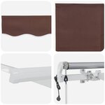 vidaXL Auvent rétractable automatique marron 500x300 cm