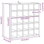 vidaXL Étagère à vin 2 Pièces Naturel 56 x 25 x 56 cm Pin massif