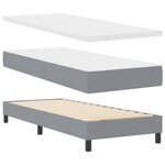 vidaXL Lit à ressorts avec matelas Gris clair 200 x 80 cm Polyester