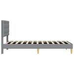 vidaXL Cadre de lit avec tête de lit Gris clair 90 x 200 cm Tissu