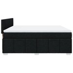 vidaXL Sommier à lattes de lit avec matelas Noir 180x200 cm Tissu
